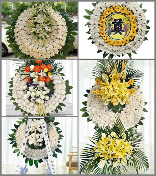 四川成都崇州市王场镇觉皇村花圈速递